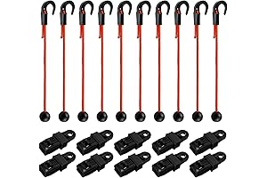 Adjustable Heavy Duty Lock Grip and Tarp Clips, the Optimal Bungee Cord...
