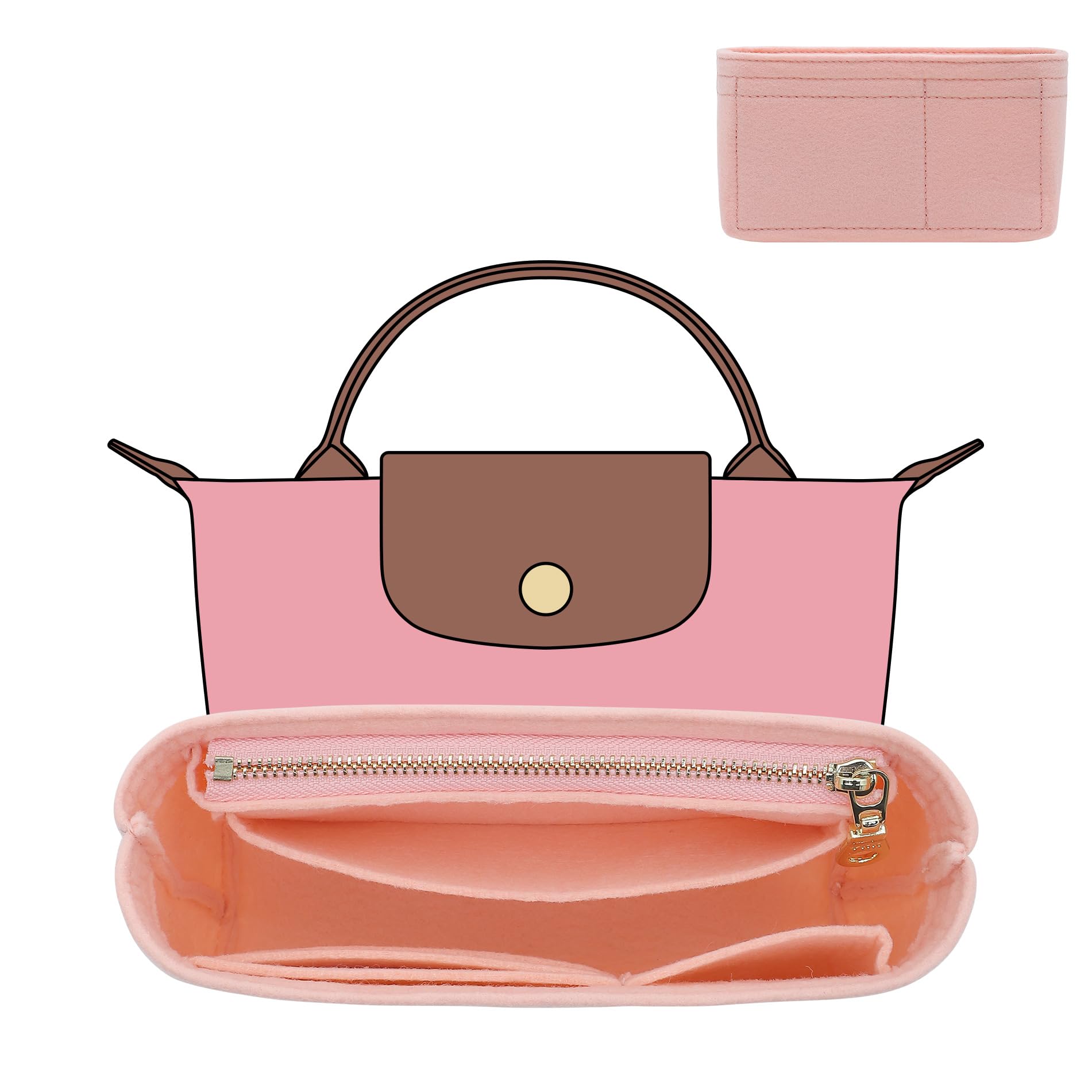 OAikor Keçe Mini Çanta Düzenleyici Ek Parçası Longchamp Le…