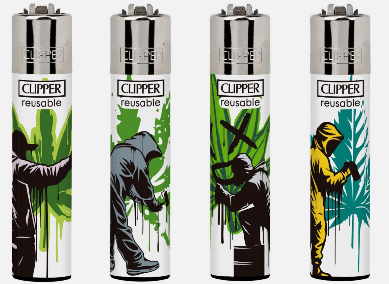 Clipper No 22, Look Leaves, Pack of 4 Lighters (NEW 2018)