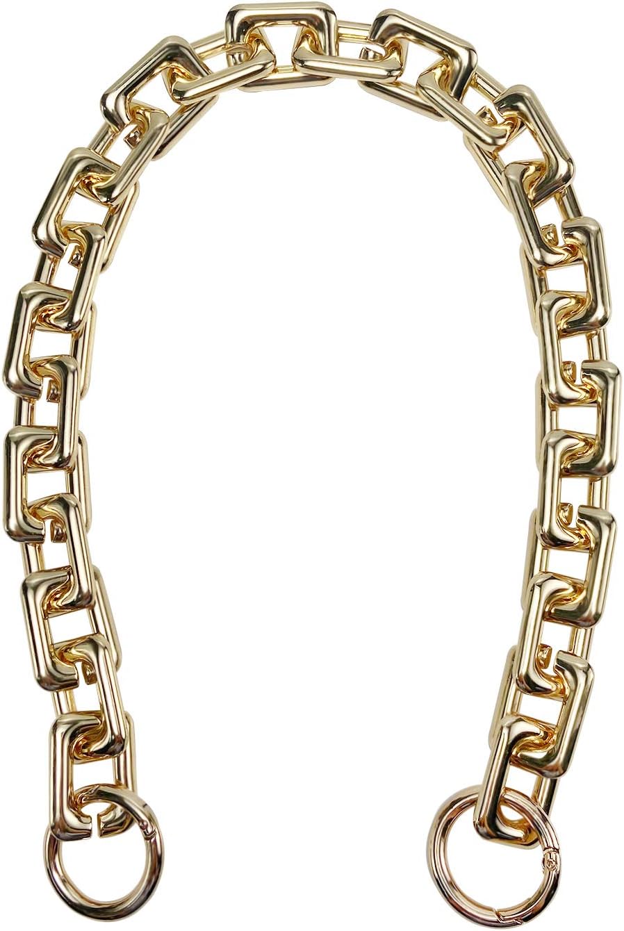 willikiva DIY 22.4inch Alloy O Shape Metal Chain Handle Shoulder Strap Replacement for Women's Handbag,Shoulder Bag(Gold)