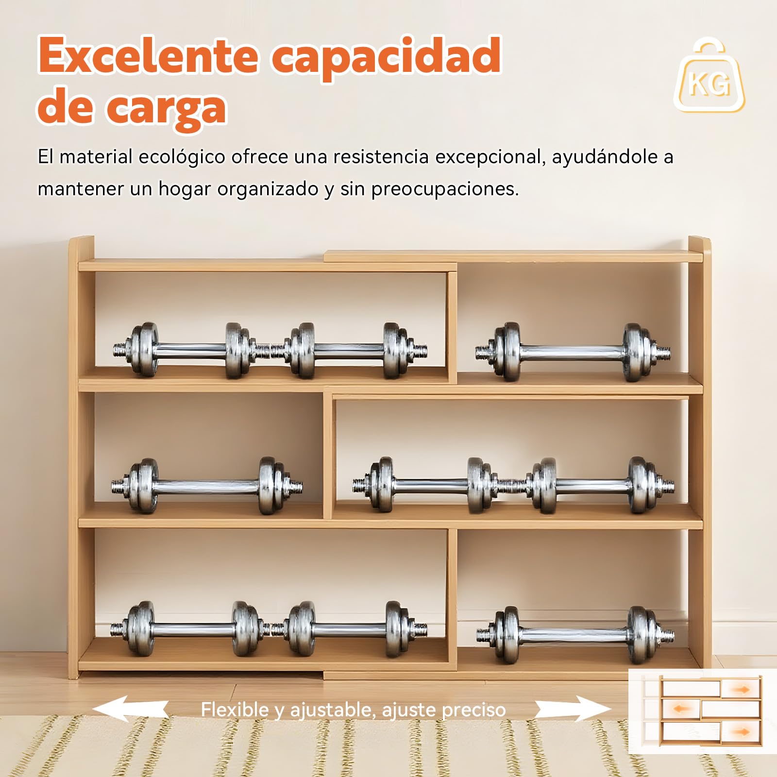 Estanteria Libros de Madera, Ajustable Libreria, Independiente Libreria Infantil, Ahorra Espacio, 3 Formas de Colocar los Muebles, Estantería Libros para Hogar, Oficina, Corredor