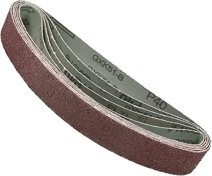 Utoolmart 1.2-Inch x 21-Inch 40 Grit Sanding Belt Aluminum Oxide Sandpaper Belts for Portable Strip Sander Wood Finishing Metal Drywall Polishing Sharpening Abrasive Paper 5pcs