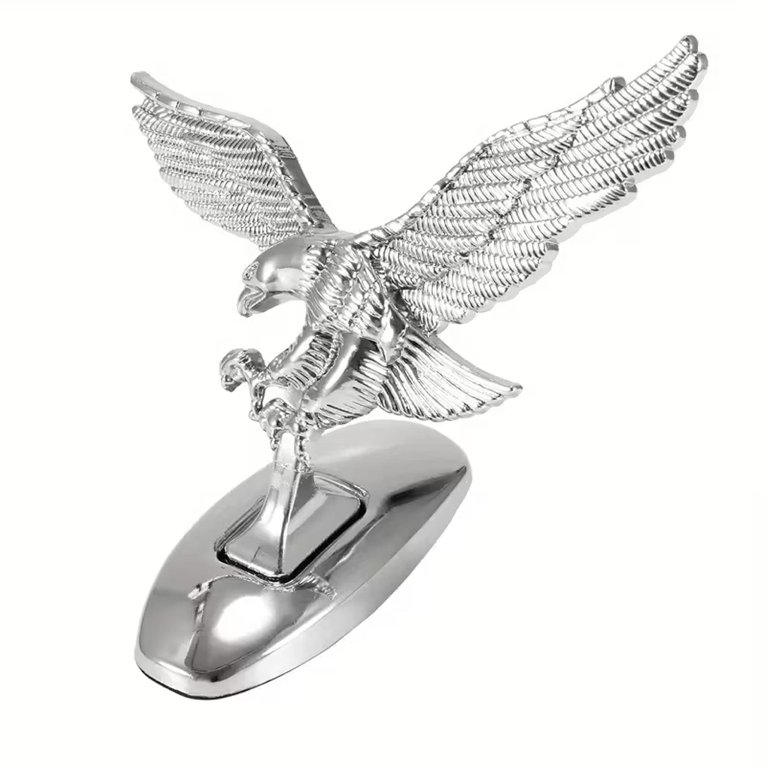 Eagle Car Front Hood Bonnet Emblem Sticker 3D Metal Eagle Logo Stylish Look of Your Car Fit for All Cars (Silver)-image-10
