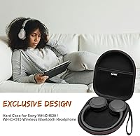 Vista 7 de LTGEM - Funda compatible con auriculares inalámbricos Sony WH-CH520 / WH-CH530 Bluetooth en la oreja, color beige