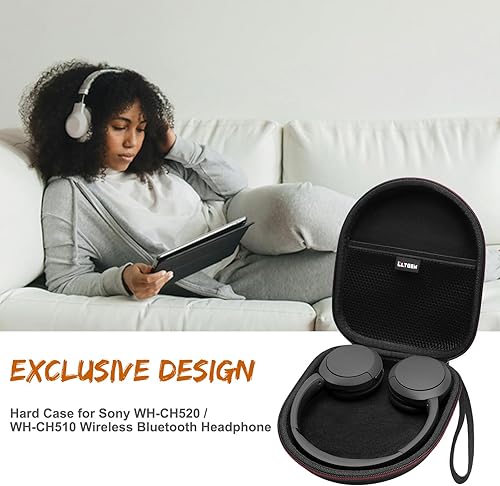 Miniatura 7 de LTGEM - Funda compatible con auriculares inalámbricos Sony WH-CH520  WH-CH530 Bluetooth en la oreja, color negro