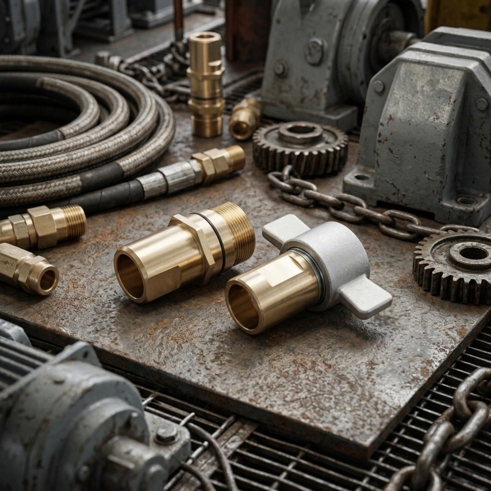 Coupleur rapide hydraulique NPT en laiton avec écrou papillon humide 2,5 cm