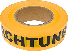 PROlac Road Warning Tape - Warning Tape Underground Cable with Print "Attention Cable" - Robust Tracing Tape, Marking Tape for Construction & Civil Engineering - Highly Visible & Resistant (Yellow, 40