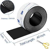 Vista 142 de Tiras de fieltro con respaldo adhesivo, tiras de fieltro adhesivas, paquete de 4 rollos de fieltro 1/2 x 60 pulgadas, cinta de fieltro beige