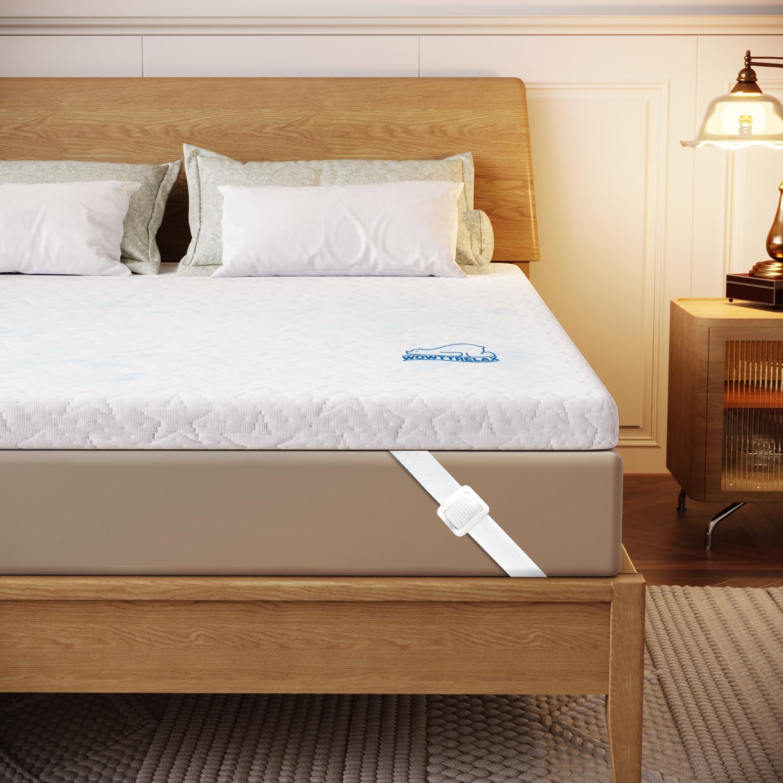 wowttrelax 4 inch Memory Foam Mattress Topper Small Double Bed, 120X190