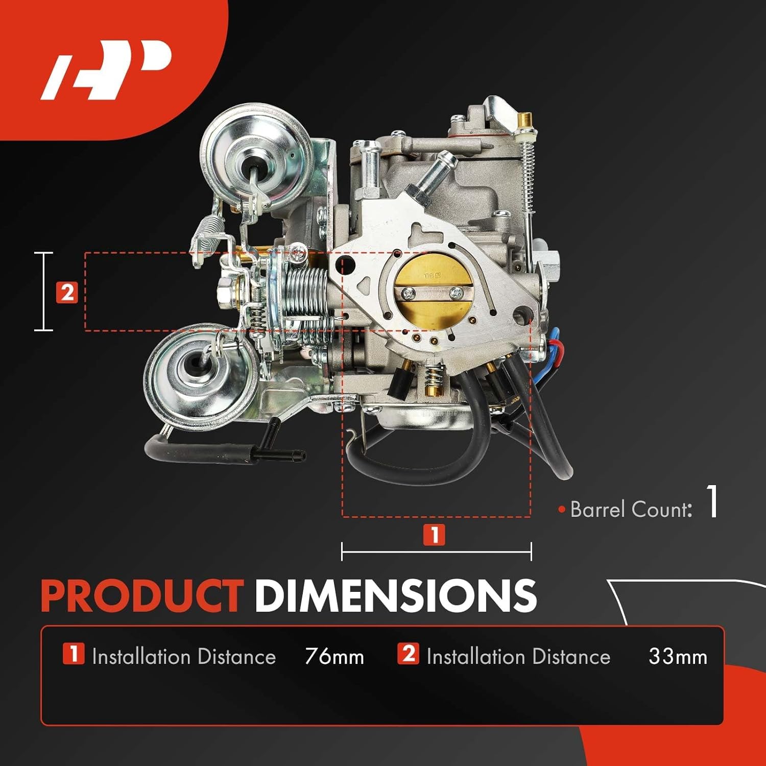 A-Premium 1 Barrel Carburetor Compatible with Suzuki Carry, Carry & Every & Mazda Scrum, Replace# 13200-77530, 1320077530, Mechanical Choke