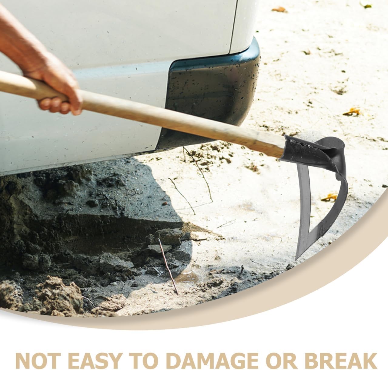DOITOOL Hollow Garden Hoe, Manganese Steel Garden Hoe, Heavy Duty Handheld Weeding Rake for Backyard Farming Soil Loosening Tilling and Planting Gardening Farm Planting, Metal Soil Digging Weed Puller