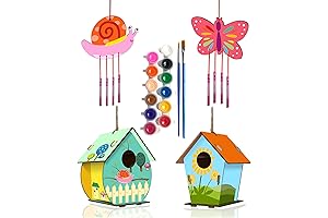 4 Pack DIY Bird House Wind Chime Kits for Kids Ages 8-12
