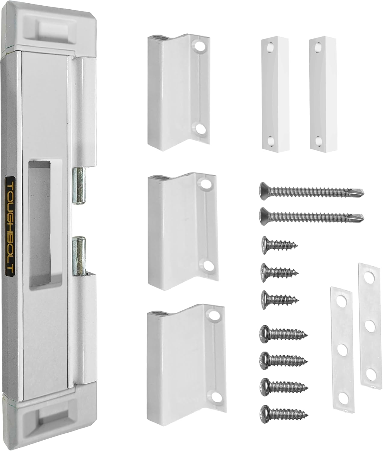 TOUGHBOLT Sliding Door Lock – Double Deadbolt Security – Child Safety – 3-Receiver Latches for Home, Airbnb, Rentals - Installation Required