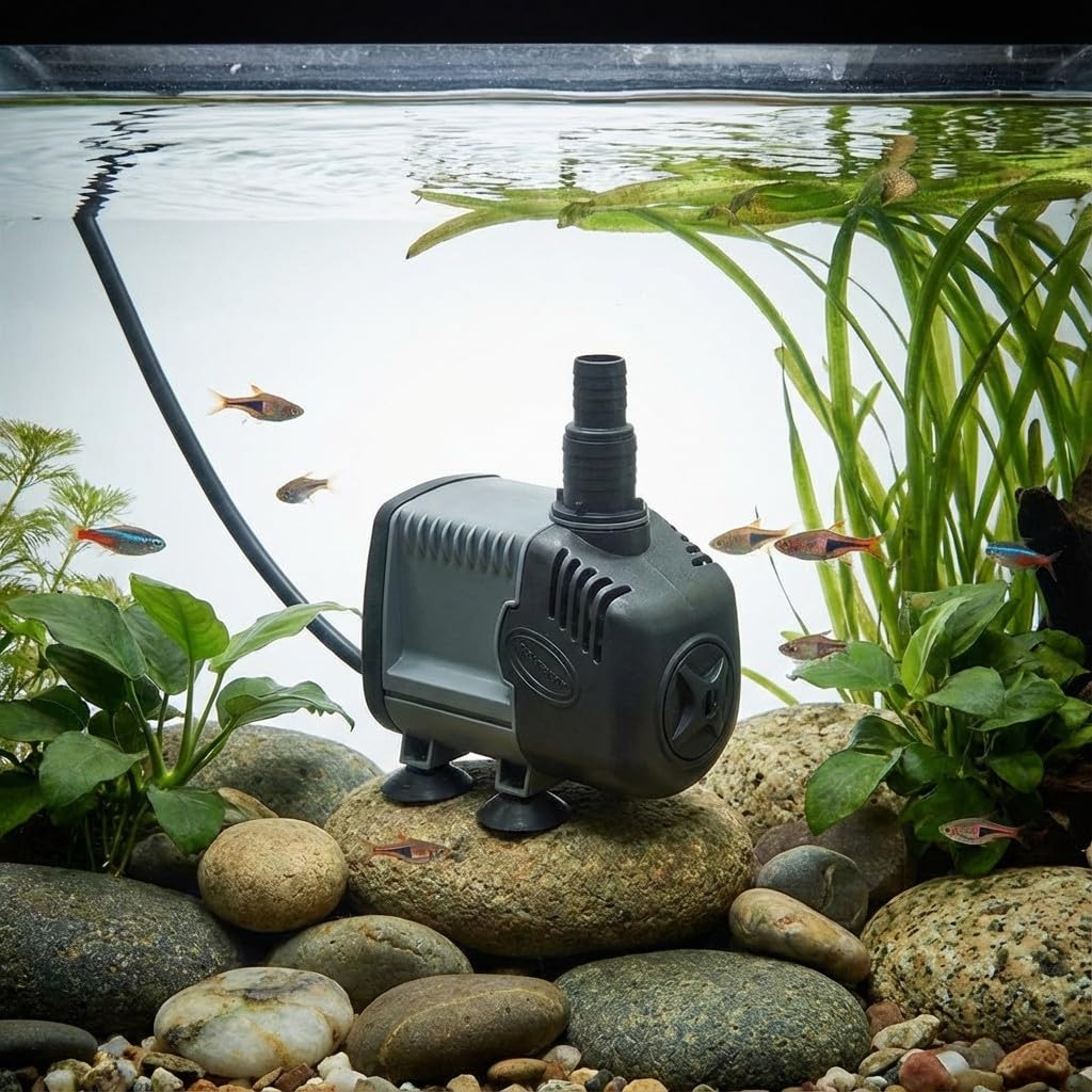 Suinga Bomba de Agua Syncra Silent 3500 L/h Elevación máxima 3,7m | Bomba de Acuario Estanque Pecera Silenciosa | Mini Bomba de Agua Sumergible | Incluye Cable