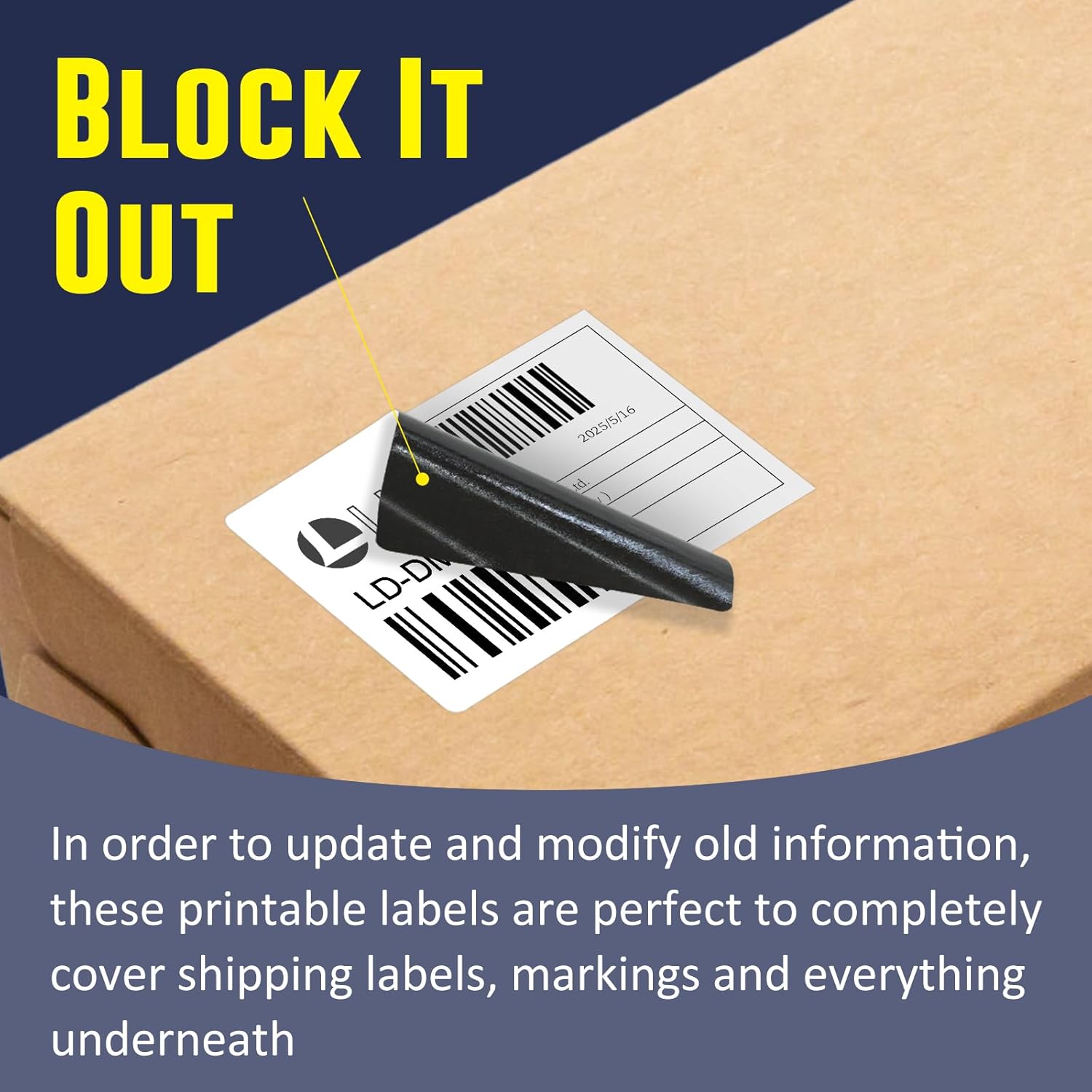 L LIKED 3" x 2" Direct Thermal Labels, Permanent Adhesive Barcode Shipping Label & Compatible with Rollo, Zebra and Other Desktop Printers (1 Roll, 700 Labels) - Image 3