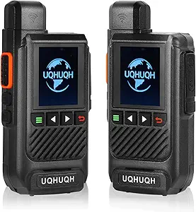 Nationwide 4G LTE Walkie Talkies with Lifetime Free Service & SIM Cards-Unlimited Range POC Two-Way Radio for Urban Teams, Road Trips & Family (2-Pack)
