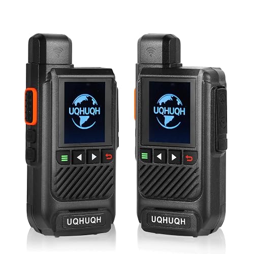 UQHUQH Lifetime Free Unlimited Range Walkie Talkies, 4G LTE POC Radio Set | Cellular Network Connectivity, Rapid PTT, Easy Group Management, Clear Audio, Team & Family Communication, 2 Pack