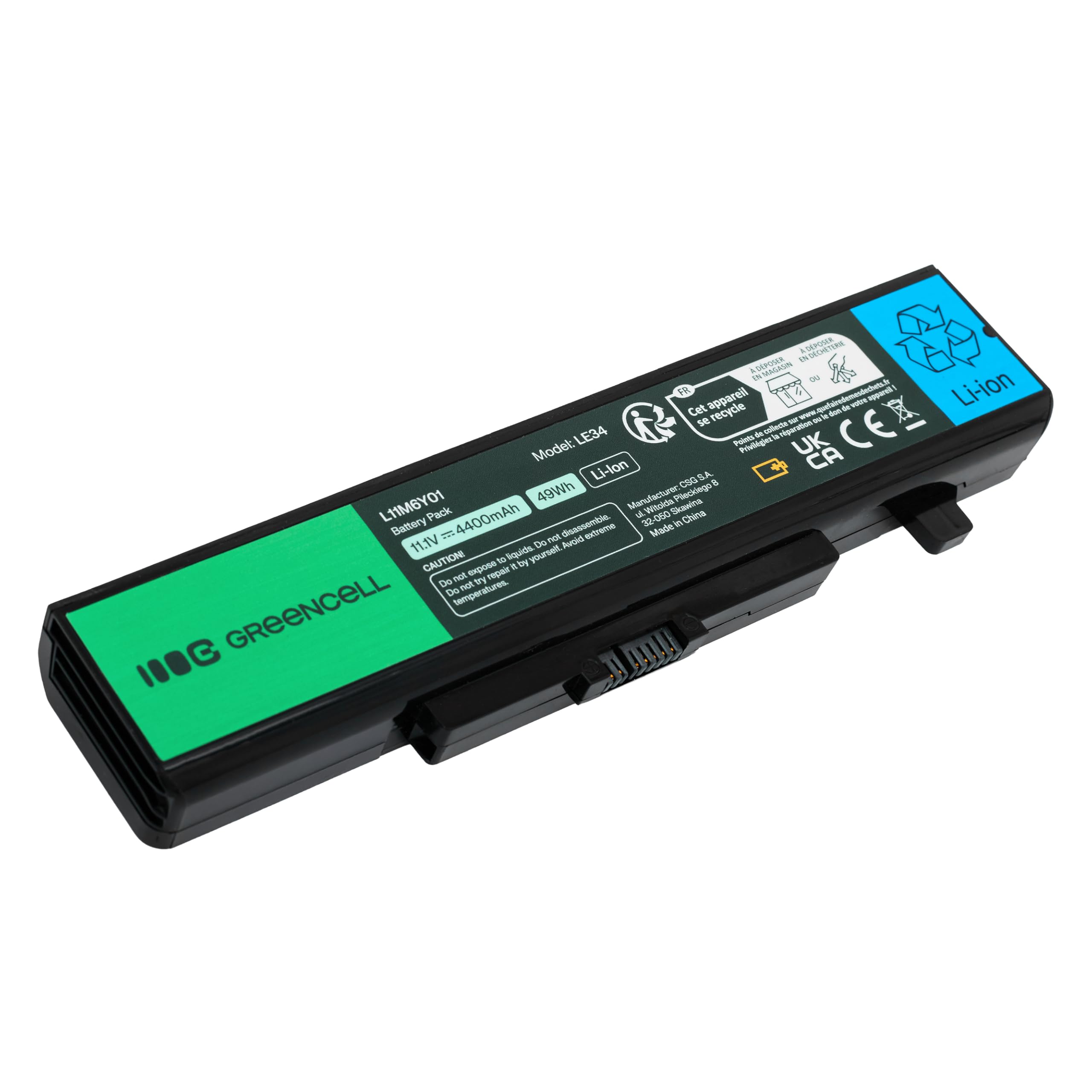 Green Cell Batteria Lenovo L11S6Y01 L11L6Y01 L11M6Y01 per Lenovo G580 G585 G500 G505 G510 G580A G700 G710 B480 B490 B580 B590 B5400 G480 V580 IdeaPad P500 P580 Y480 Y580 Z480 Z580 Z585