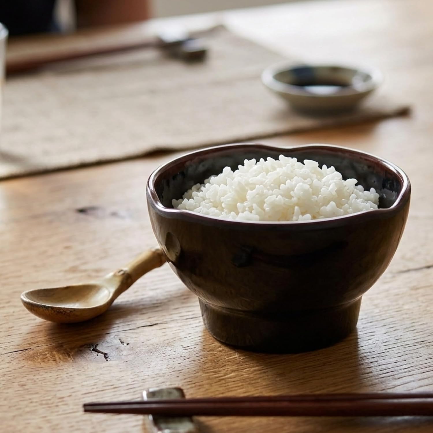 TrueCraftware- 10 oz Wavy Rice Bowl Tenmoku Dinnerware Melamine Set of 12- Dishwasher Safe Reusable Serving Bowls Lightweight Dinnerware Dinner Dishes for Oatmeal Fruit Salad Rice Bowl