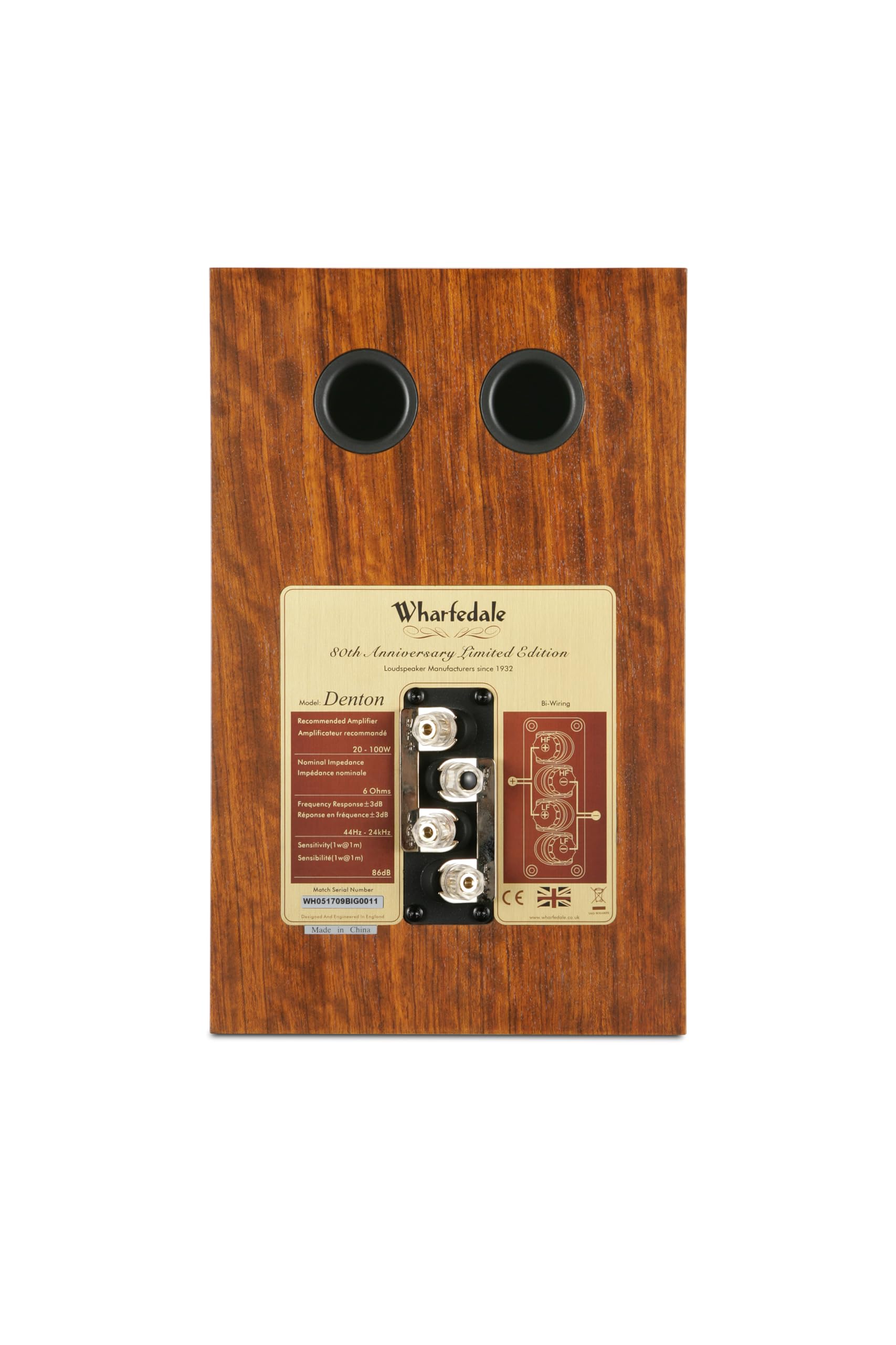 Wharfedale Denton 80 Nussbaum Regallautsprecher (2 Stück)