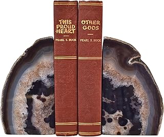 Nature's Decorations Agate Bookends - A Quality Natural Geode with Non-S...