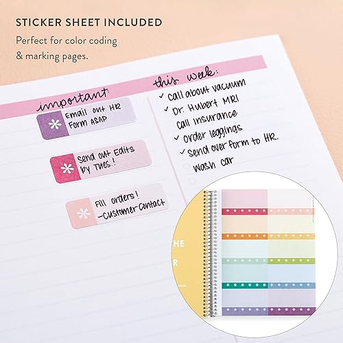 Miniatura 7 de Erin Condren Cuaderno de resorte (diseño de cuadrícula con puntos) Tapa de diseñador intercambiable, papel de cuadrícula con puntos estándar de 0.20