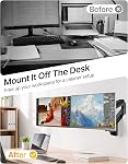 monTEK Dual Monitor Wall Mount for 17 to 32 Inch Screens, Full Motion Dual Monitor Arm Holds up to 19.8 lbs, Height Adjustable Dual Wall Bracket, VESA 75x75 100x100mm, Black