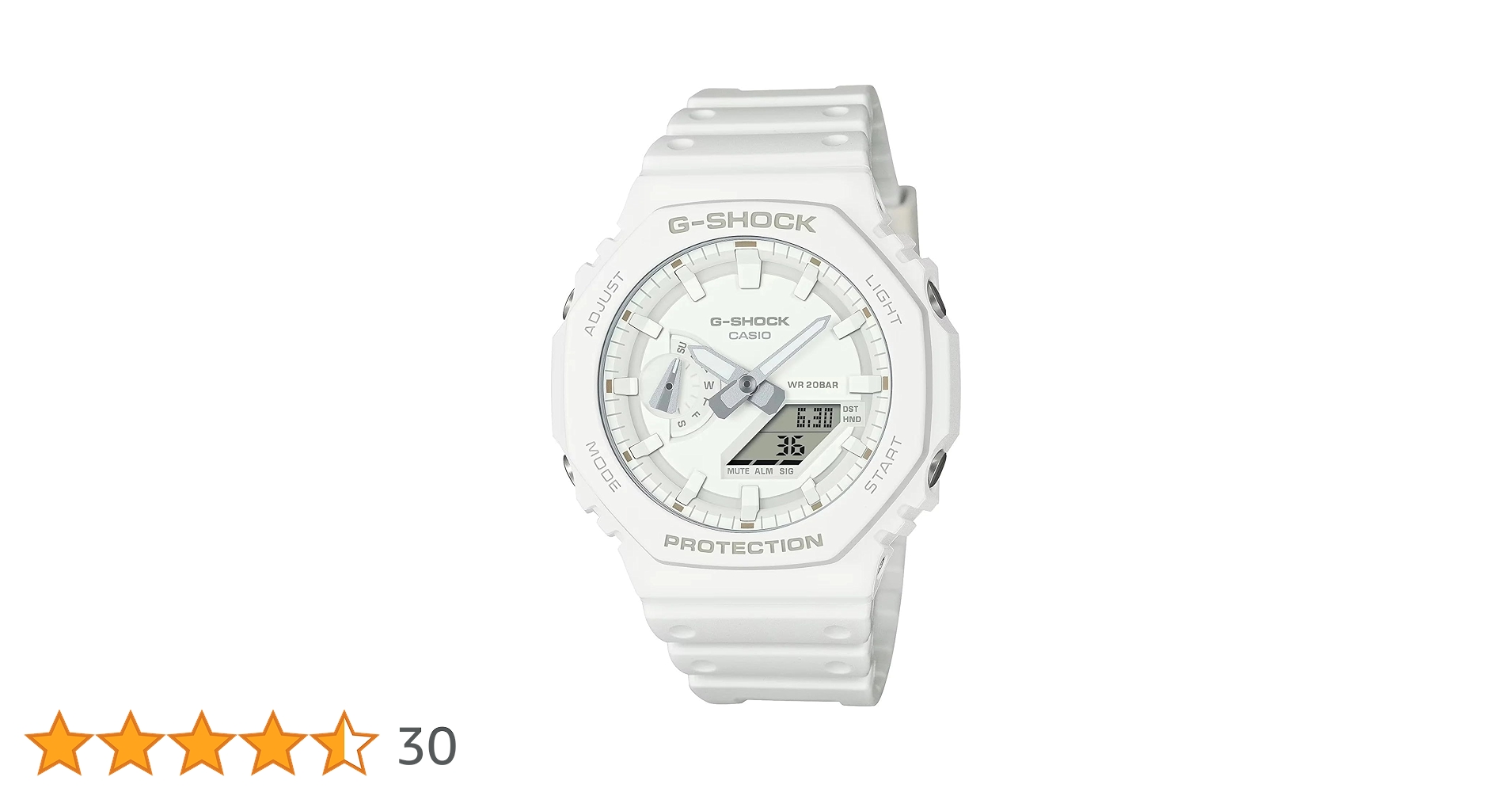 Amazon | Casio G-Shock GA2100-7A7 アナログデジタルホワイト