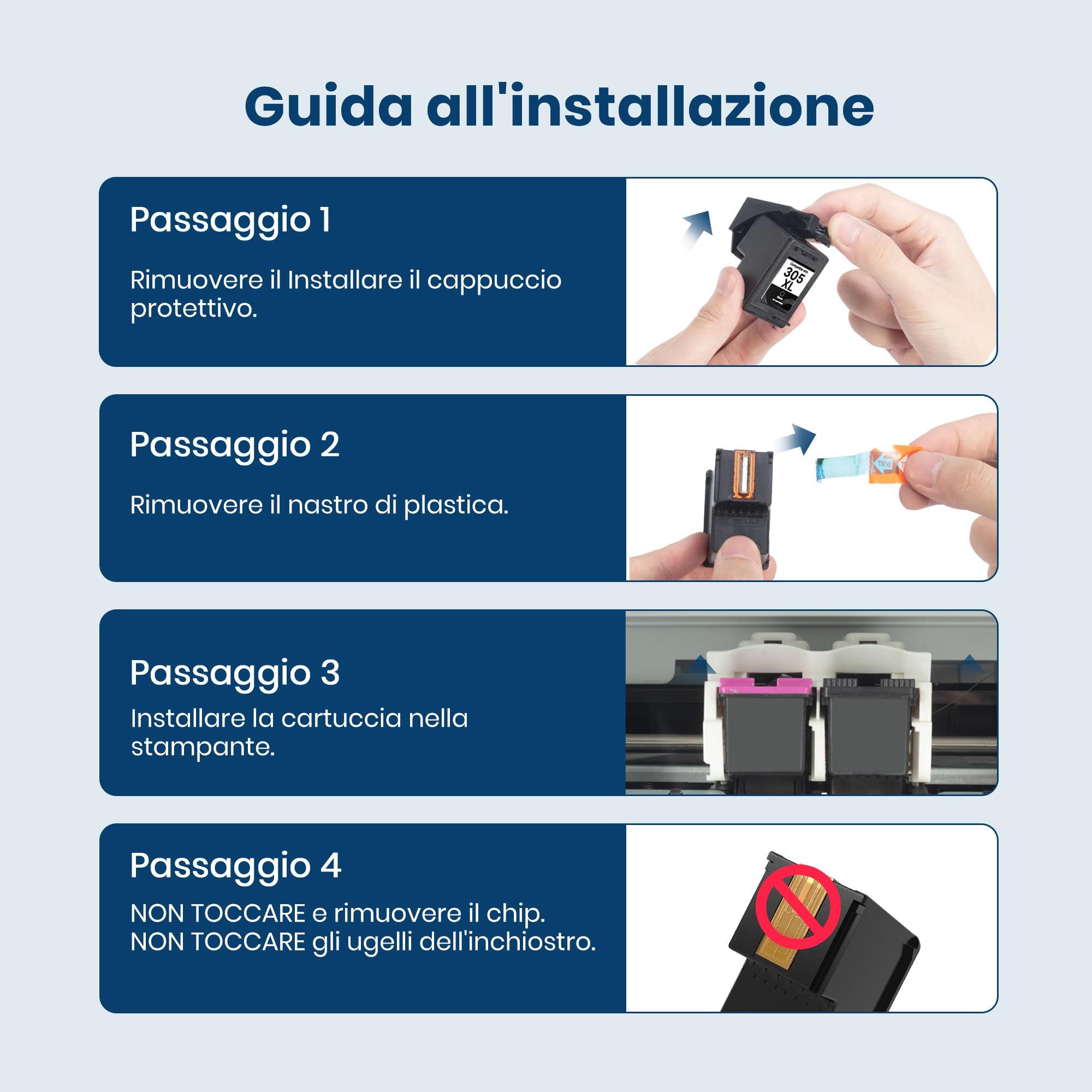 305 XL 305XL per Cartucce HP 305 XL Nero e Colore per DeskJet 2820e 2720e 2800e 2720 2700 2823e 2723e 2710 DeskJet Plus 4120e 4220e 4100 4130e Envy 6020e 6420e 6000 6120e 6032 6020 6430e (2-Pack)