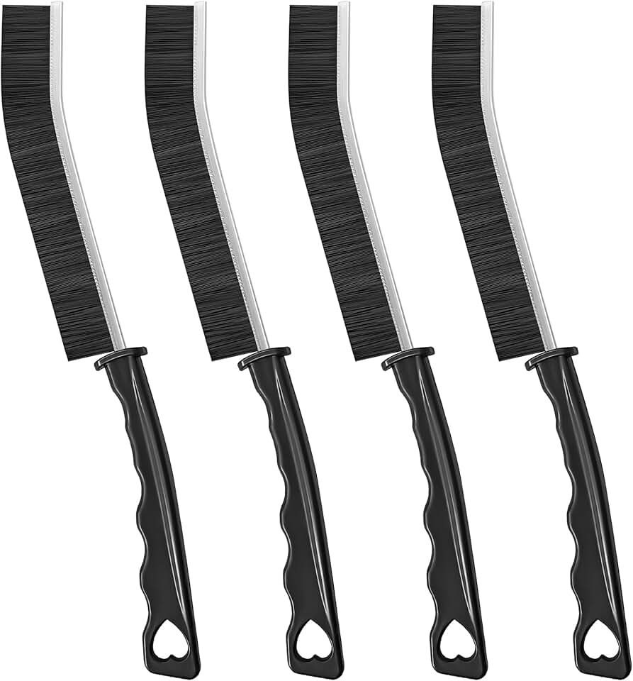 4TH Multi-Purpose Hard Bristle Crevice Cleaning Brush -Deep Reach Gap Cleaning Tool for Household Use -Versatile, Durable, Thin Br