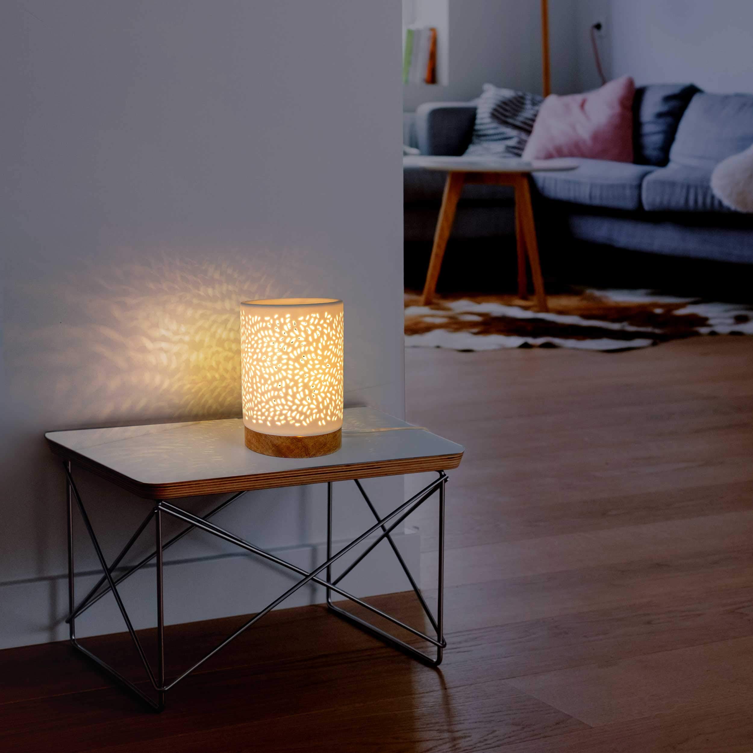 ONVAYA® Lampa zapachowa Jan | elektryczna | Kolor: kremowy biały | Dyfuzor zapachów | Podgrzewacz zapachowy | Nowoczesne światło zapachowe (Jan)