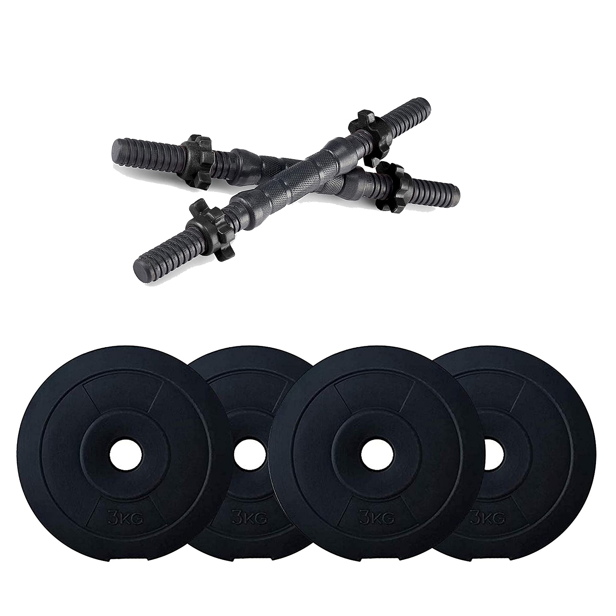 Corso Home Gym Set, (4kg to 24kg) Dumbbell Set, 1 Pair of Adjustable Dumbbell Rods with PVC Dumbbell Plates, Home Gym Set, Exercise & Fitness Sets (20KG SET (3KG X 4 + 2KG X 4 PVC PLATES)) (B0B2F7MGJK) Amazon Price History, Amazon Price Tracker