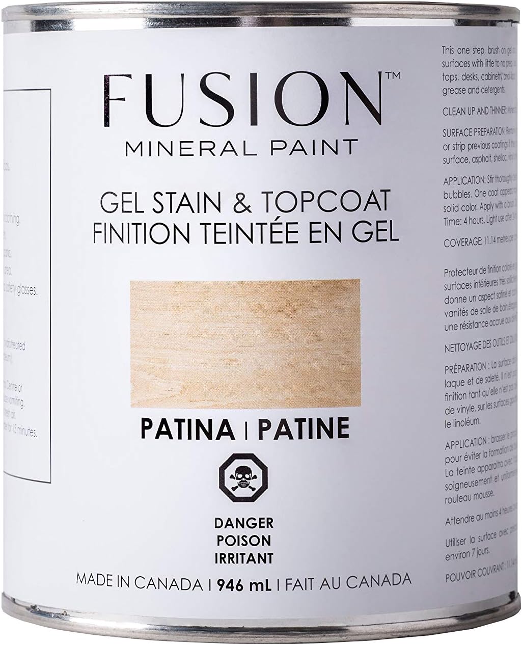 Fusion Mineral Paint Gel Stain & Topcoat 946 ml Patina (Clear