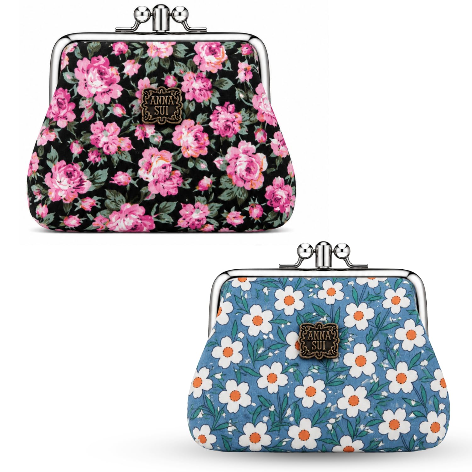 Coin Purse for Women Mini Purse Small Wallet Ladies Coin Pouch Kiss Lock Clutch Coin Pouch Compact Frame Lock Portable Travel Coin Wallet for Women (Design 17)-image-43