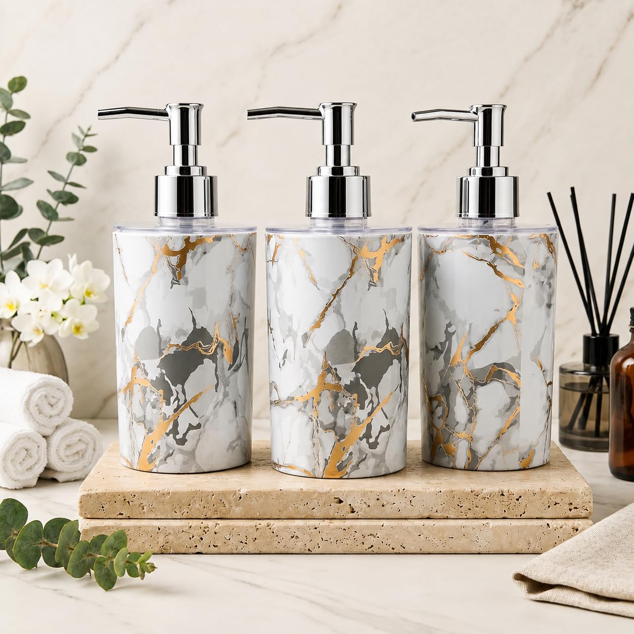 Shenron Dispensador de jabón líquido recargable. Dispensador de plástico irrompible para loción desinfectante, champú. Botella de lavado de manos para cocina, baño, ducha, lavabo, fregadero, 250 ml