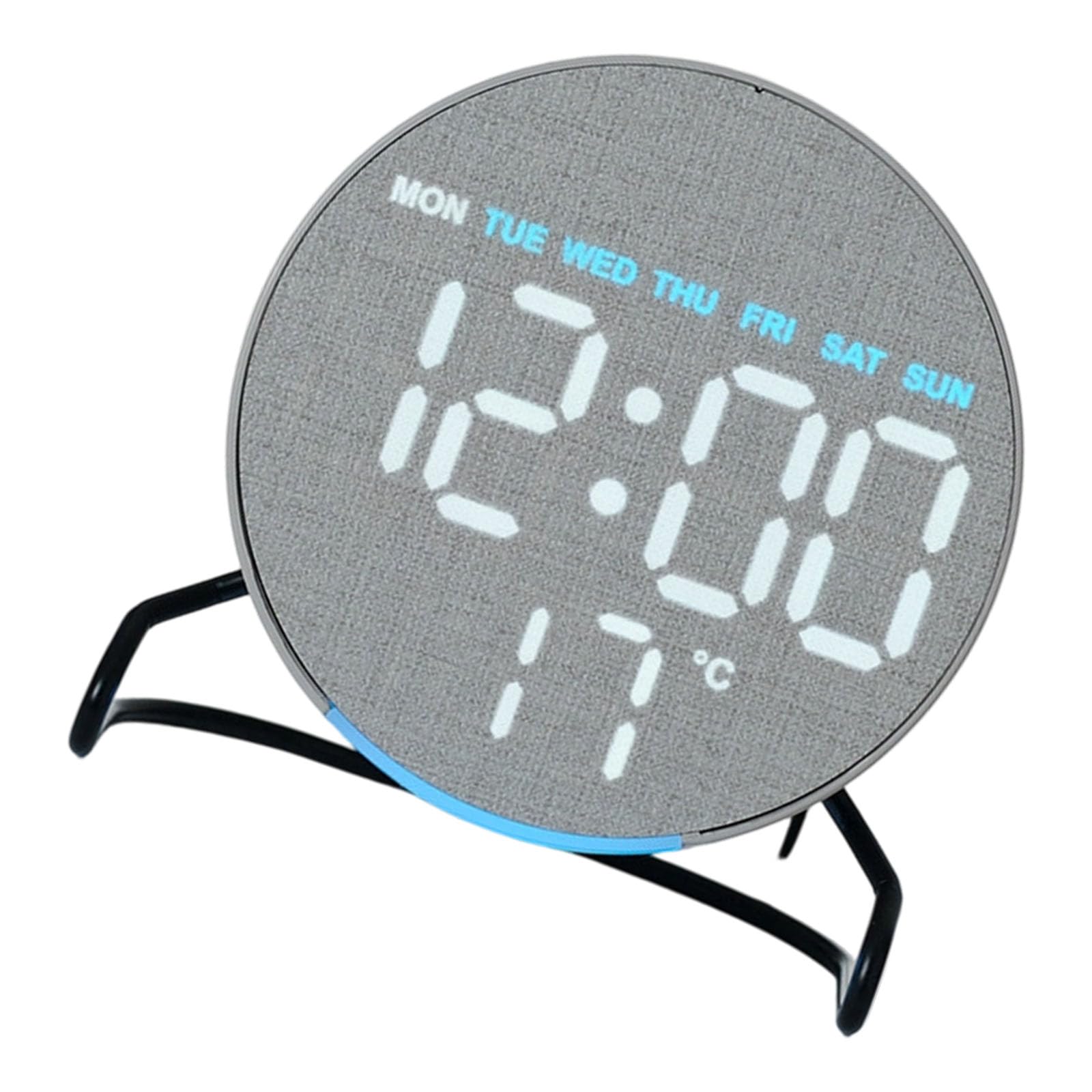 yanzunlrn Wooden Grains LED Digital Clock with 2 Alarms Ambients Night Light Brightness Temperature Display Timer Digital Alarm Clock