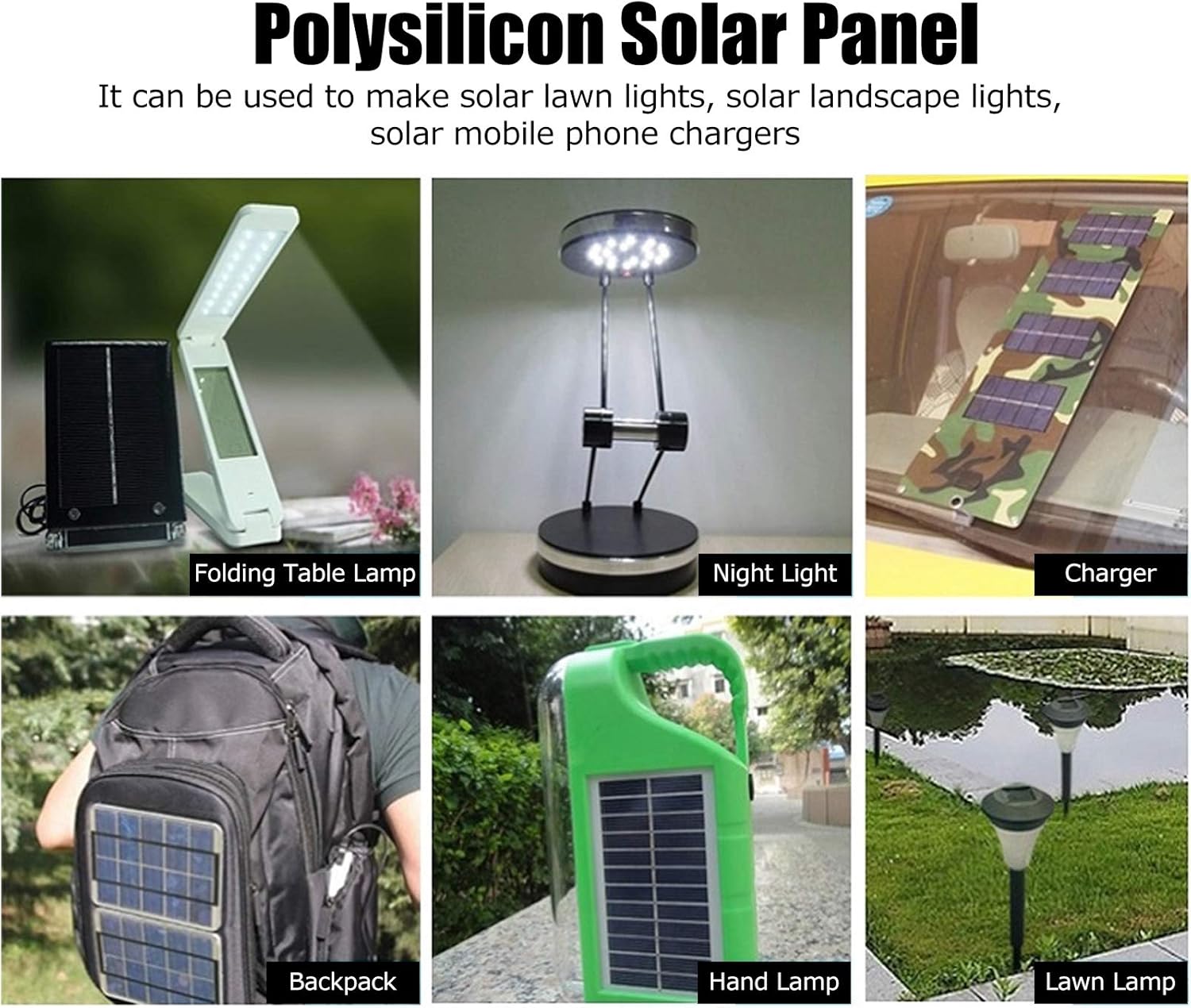 5pcs Mini Small Solar Panel Module, DC5V 150mA Solar Panel Module with 30cm/11.8in Wire Weather Resistant Charging, Solar Panel Starter Kit