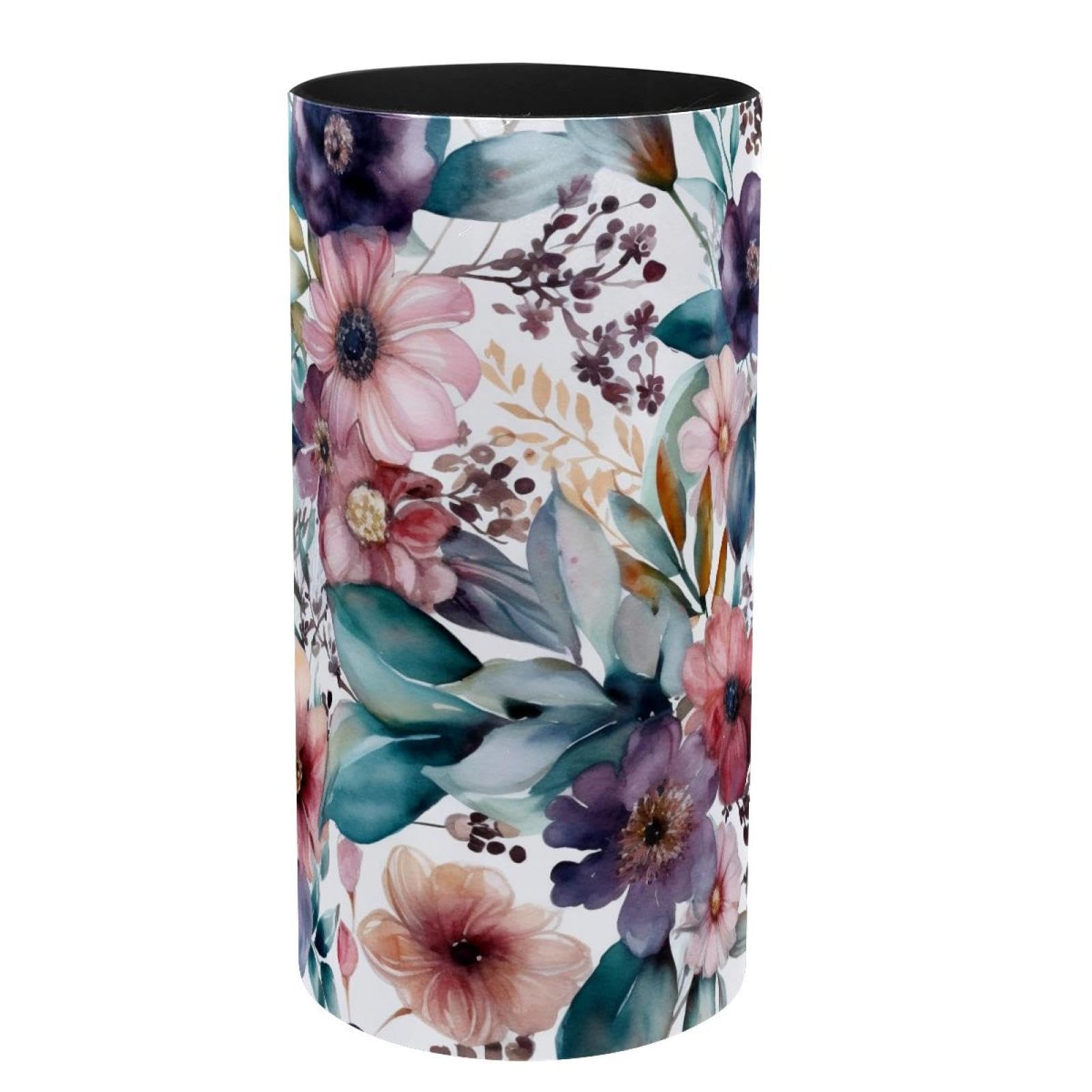Boîte à musique florale et pot à crayons ou pinceaux de maquillage