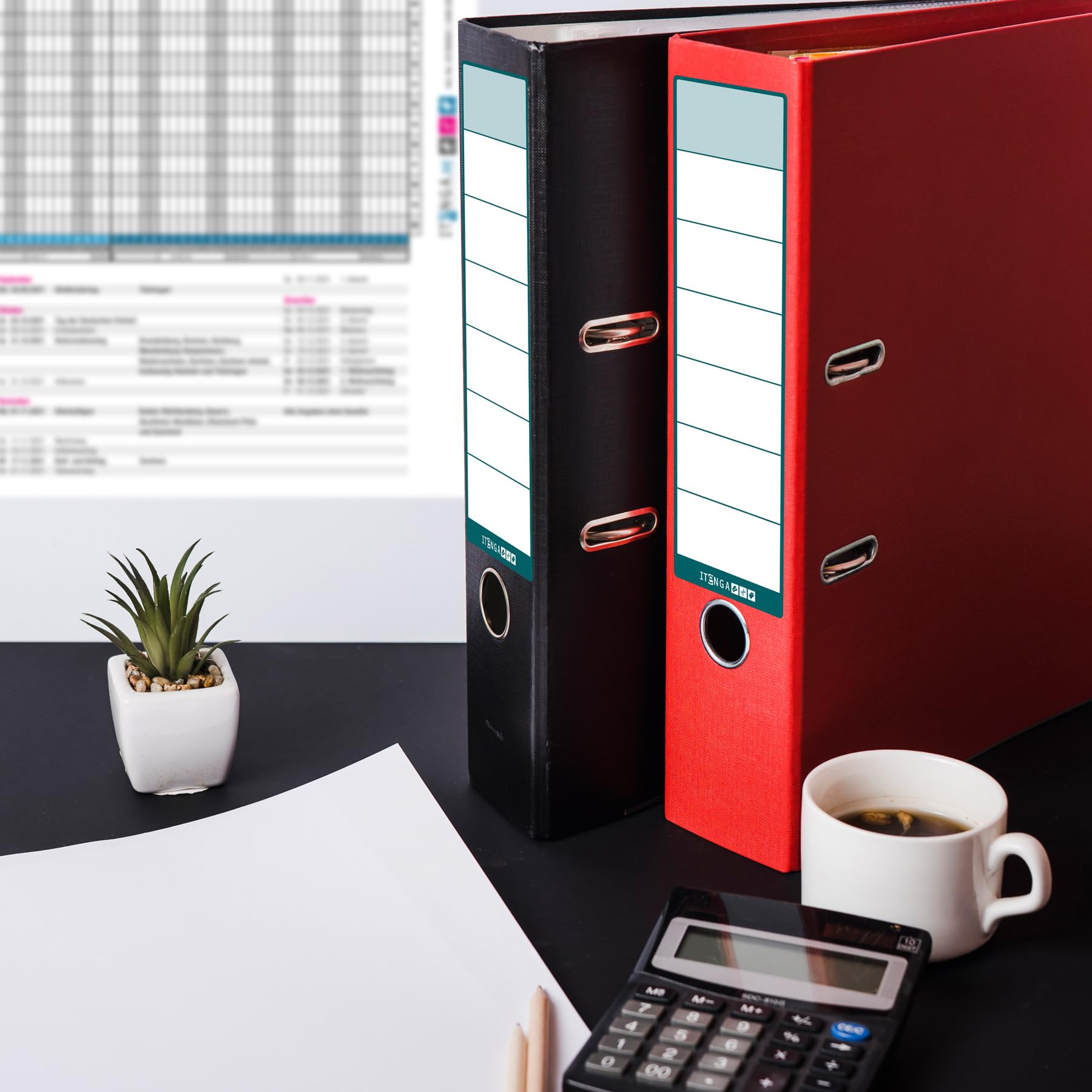 Itenga 50 Cartelle Etichette Targhette Posteriori A4 Larghe - Foto 3