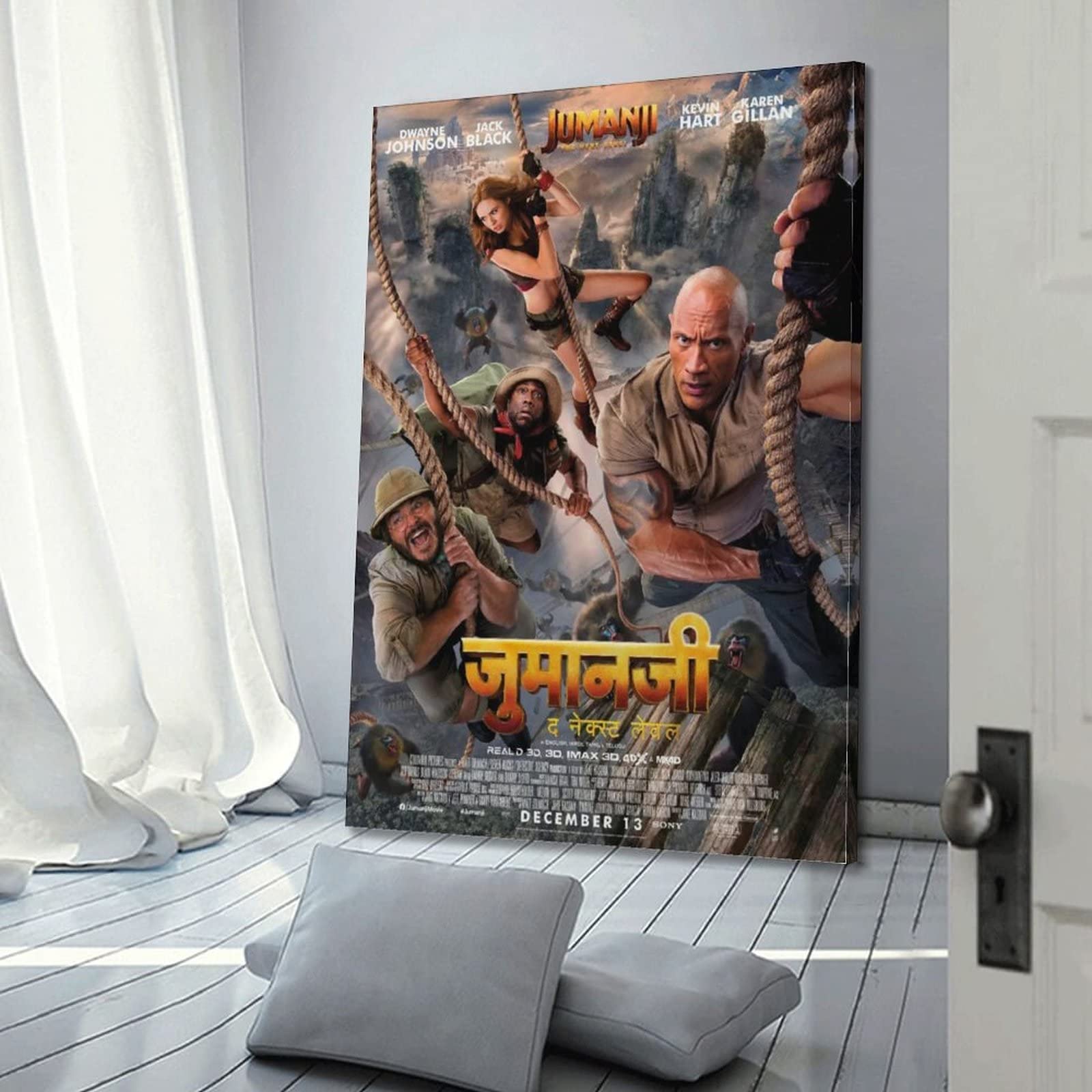 Poster Jumanji Sur Toile 60x90 Cm – Décoration Murale Style Cinéma, Sans Cadre