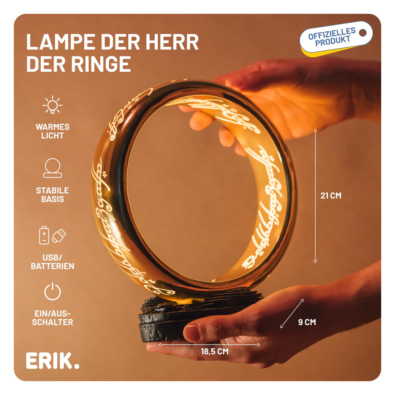 Grupo Erik Rechargeable Lamp - The Lord Of The Rings Gifts