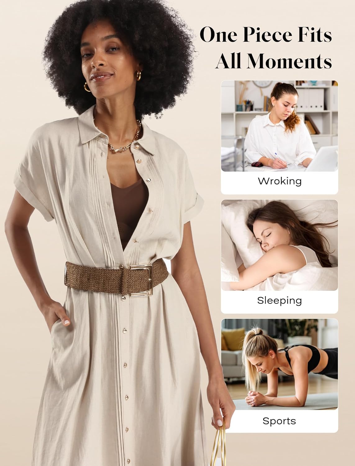 COMFELIE Minimizer Seamless Wireless Bra, Women’s No-Underwire Full Coverage V-Neck Adjustable Straps Push Up Everyday Bra - Image 4