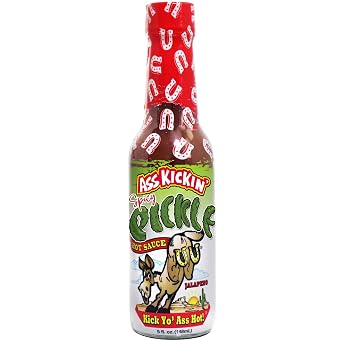 KICKIN Ultimate Premium Spicy Hot PICKLE Gift Set for Hot Sauce, Popcorn, Peanuts - Great Spicy Snack Perfect for Stocking Stuffers or Christmas Gifts - Great for Pickle Lovers