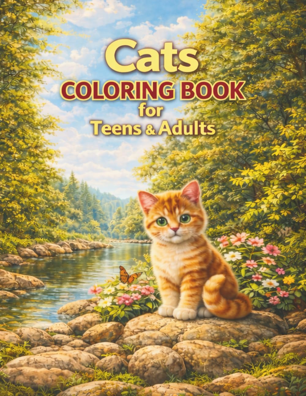Cats coloring book for Teens and Adults: An adult coloring book for stress relief of cats