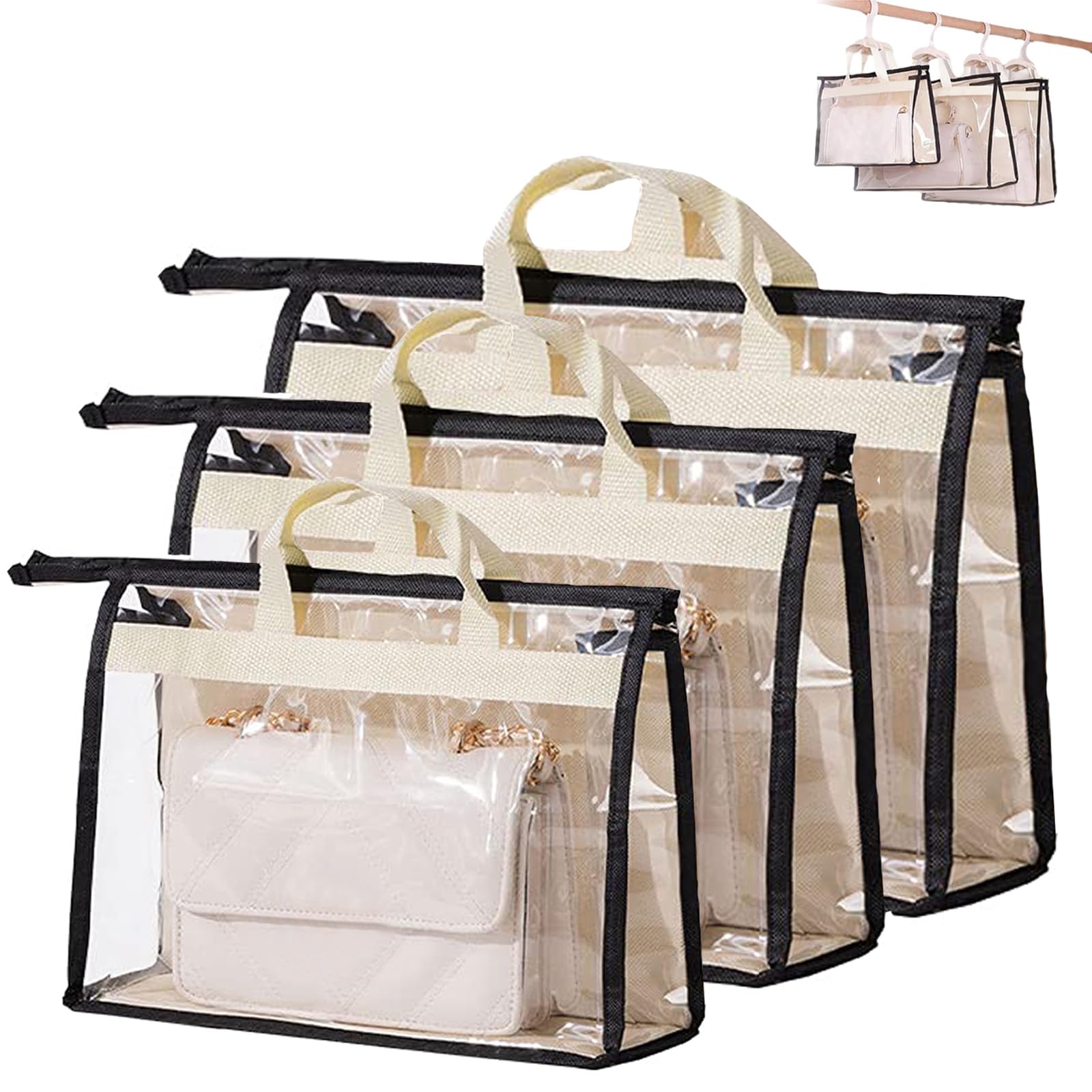 Bolsa de almacenamiento de bolsos para evitar deformaciones funda de armario triple