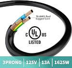 Elecan - 3 Prong Y Splitter Power Extension Cord, Straight Plug 1 to 2 Way Space Saving, Weather Resistant, SJTW, 16AWG 13A, 5-15P Indoor Extender Cord