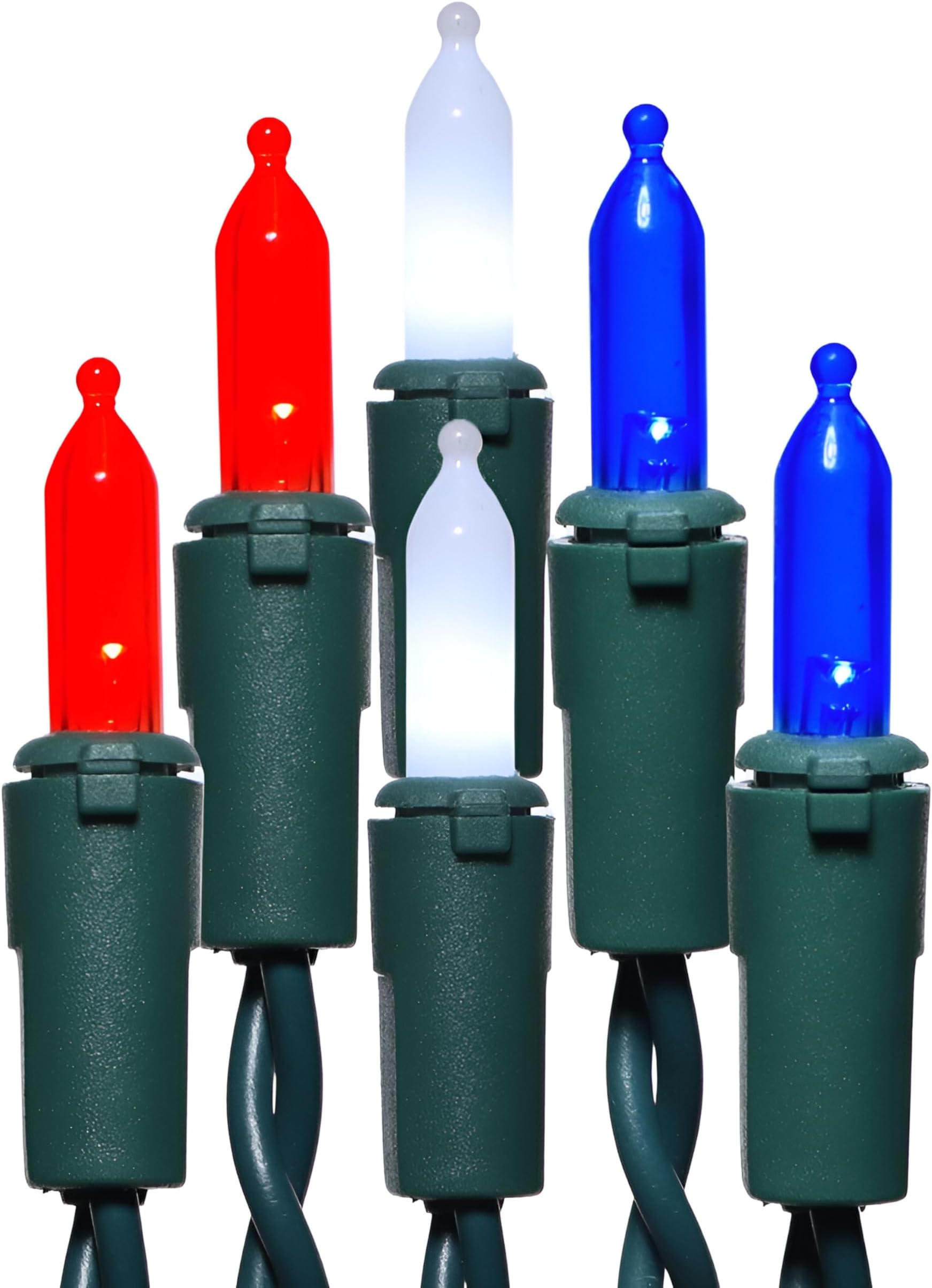 Northlight 2' x 2.75' Red and Blue American Flag Mini Net Style Lights