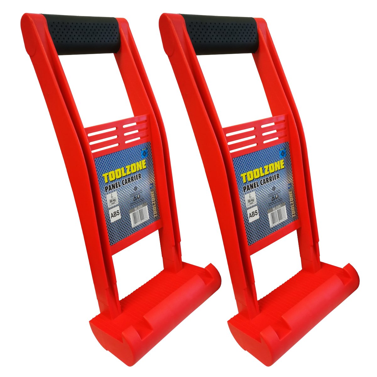 (Pack of 2) Panel Carriers Plasterboard Drywall Wood Carrying Handles 80kg
