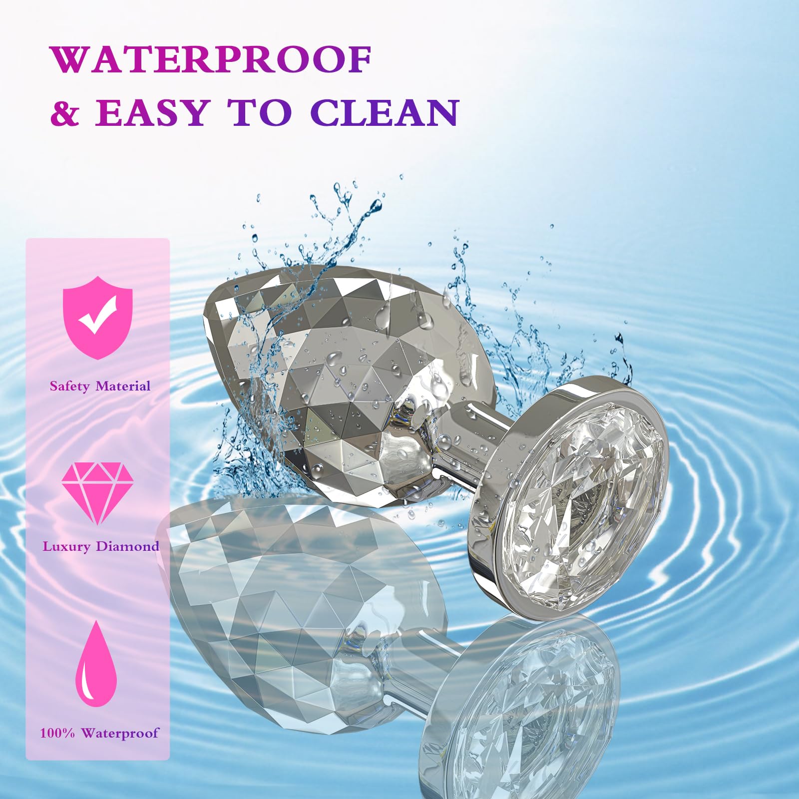 Anal Plugs Small Butt Plug for Beginners,Adult Aanl Toys with Heart-Shaped Jewelry Base,G Spot Sex Toy Anal Sex Adult Toy for Beginner Adult Unisex Women and Men Couple (Small Pink): Silver