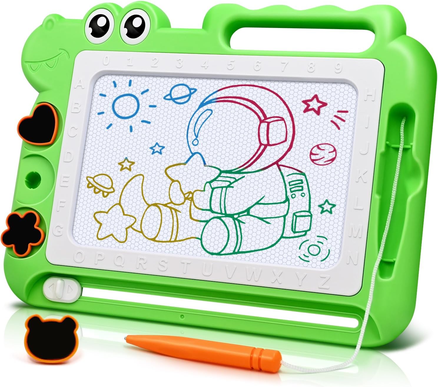 Dinosaur Magnetic Drawing Board for Kids Ages 3-4, Green